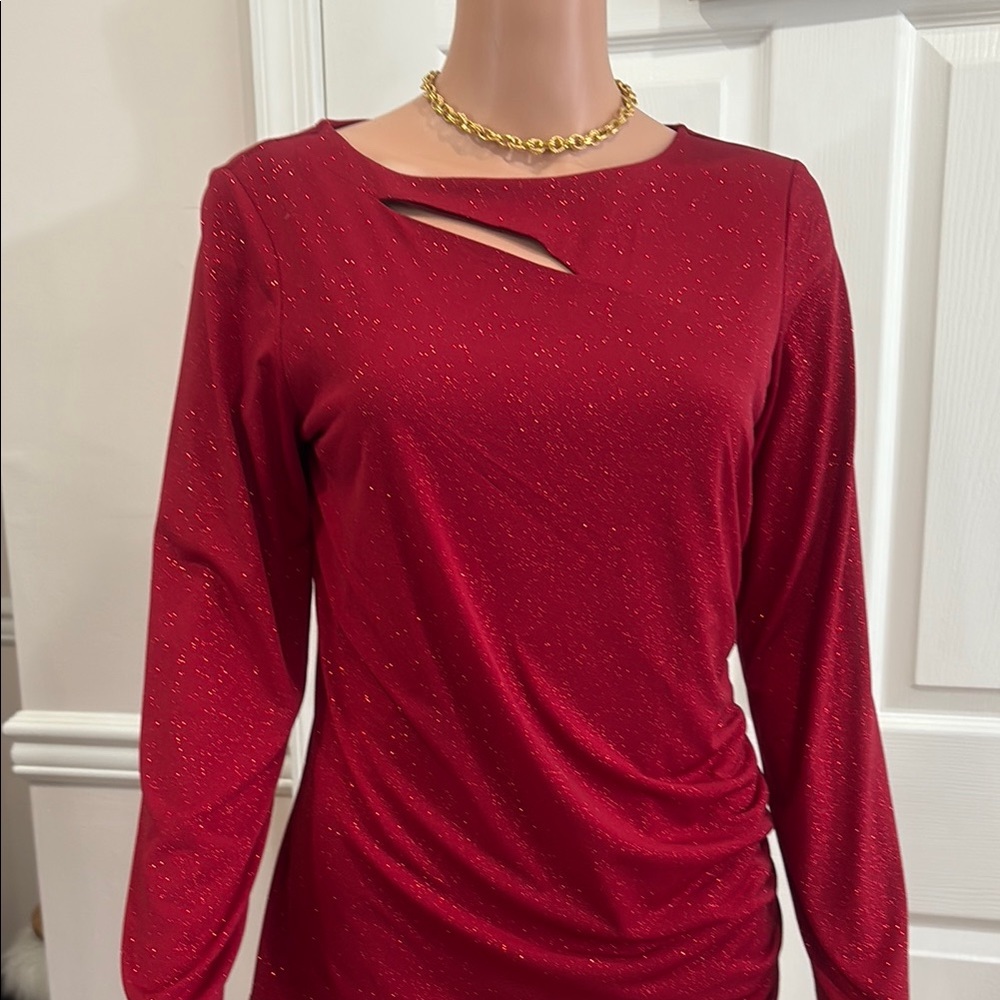 Vince Camuto Red Sparkle Blouse